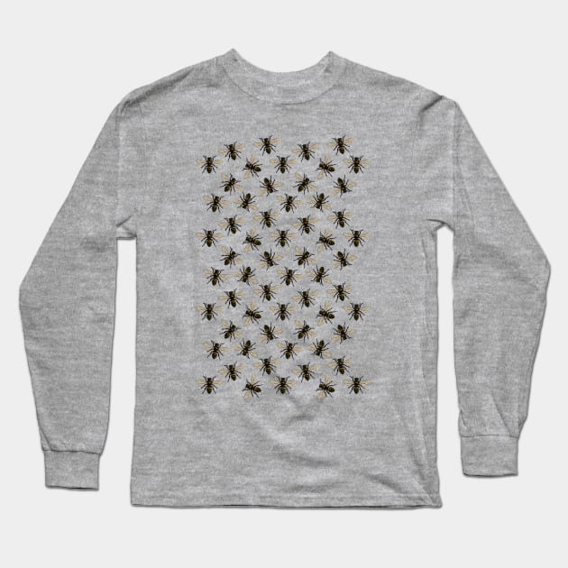 Honey Bee Pattern | Bees | Bee Patterns | Save the Bees | Honey Bees | Long Sleeve T-Shirt by Eclectic At Heart